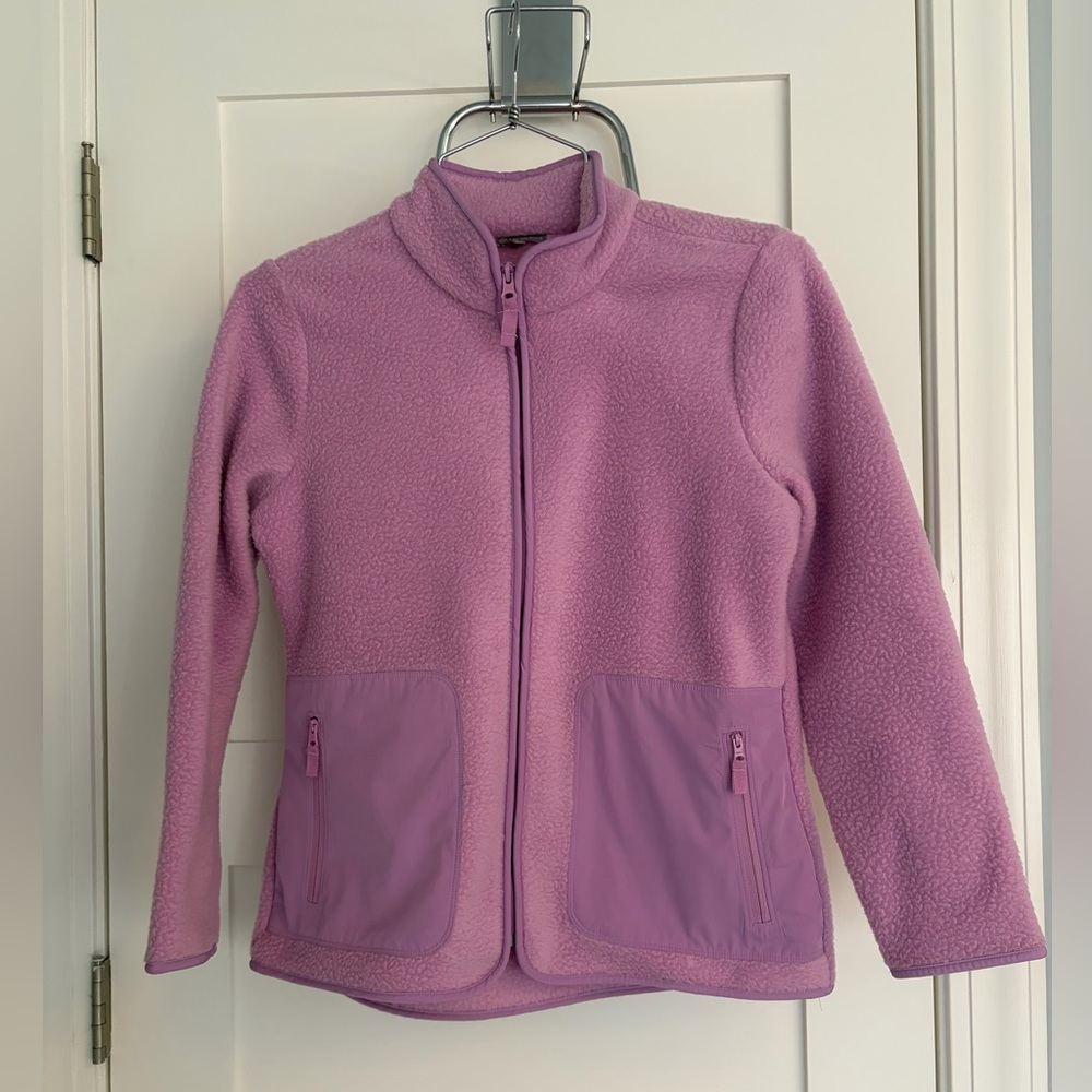 T by Talbots lavender/pink Women's  Fleece Jacket